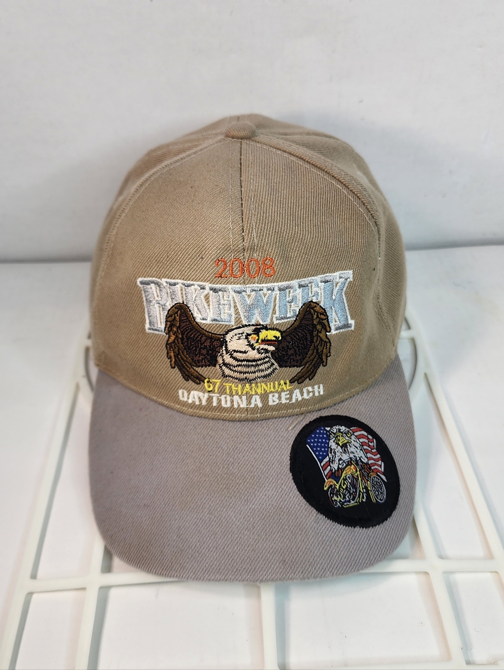 Vtg 2008 67th Annual Daytona Beach Bike Week StrapBack Ball Cap Hat
